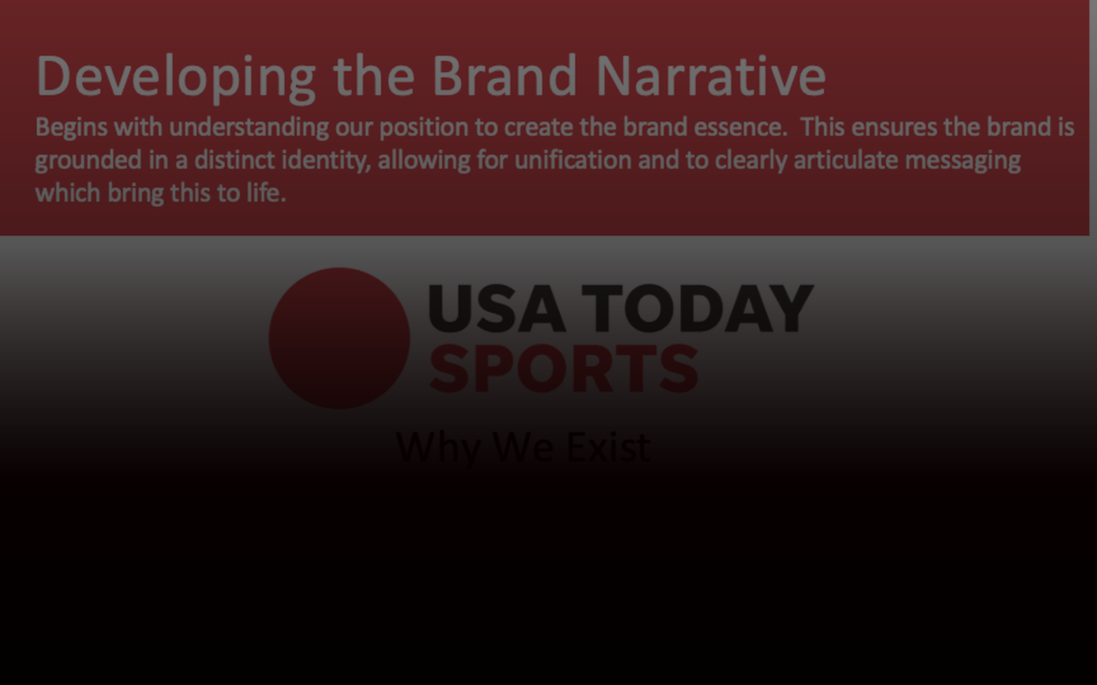 USA TODAY Sports brand narrative strategy